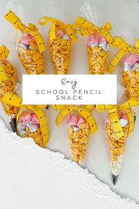 I wanted to share the cutest and easiest “pencil snack” that is perfect for celebrating all sorts of school occasions—back-to-school, 100 days of school, the last day of school, classroom parties, school bake sale, or an extra special afternoon snack after a big test!