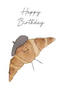 Send you're croissant loving / French friend this funny Birthday card to make them laugh ! card