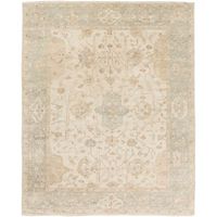 Surya Hardman Oriental Hand-Knotted Wool Light Sage/Cream/Tan Area Rug | Perigold