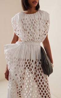 Eyelet Cotton Midi Dress By Diotima | Moda Operandi