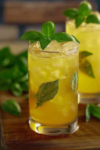 Indulge in the refreshing blend of bourbon and lemonade with a delightful hint of basil in this Basil Bliss Bourbon Lemonade. Perfect for summer gatherings! 🍹🍋 #CocktailRecipe #BourbonLemonade #RefreshingDrinks