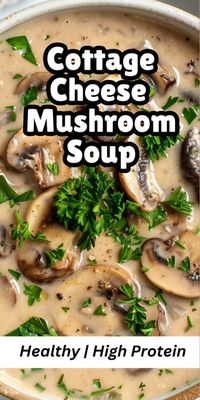 If you love healthy soup recipes, you absolutely need to try this cottage cheese mushroom soup! Wonderfully creamy yet light, it's the skinny soup that your whole family will love. Make a big batch and save some for easy meal prep lunches!