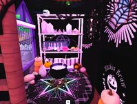 cute witches bloxburg home, please check it out <3 aesthetic girly pink crystals witch magic halloween