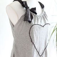 Restyle your boyfriends old shirt into this lovely personalized top.