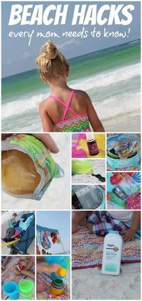 Beach Hacks for Moms! Easy DIY Tips for Making the Beach an Easy Vacation with your family! My Personal Tips for saving money at the beach!