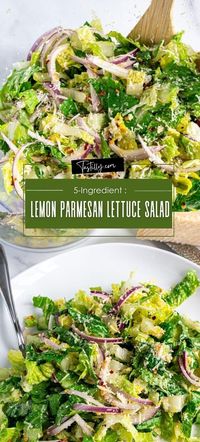 5-Minute Lemon Parmesan Lettuce Salad