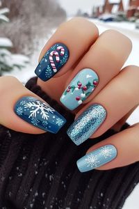 Discover these adorable Nails Idea Christmas that will elevate your holiday spirit! From Cute Christmas Nails Blue to Acrylic Nail Designs Christmas Simple, these styles are perfect for the season. Get inspired by Christmas Nail Ideas Blue featuring Nails Christmas Snowflake designs for a festive touch. Perfect for the Holidays Nails Winter look! #Tailwind24