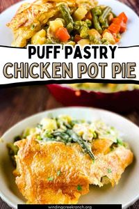 This Puff Pastry Chicken Pot Pie is the ultimate comfort food made simple! Flaky puff pastry tops a creamy filling of tender chicken, mixed vegetables, and herbs. Perfect for weeknight dinners or cozy weekends in!