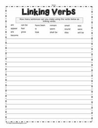 Linking Verb Worksheet