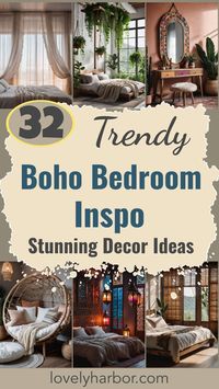 Discover artistic boho bedroom ideas for a serene sanctuary! Immerse yourself in a world where creativity meets comfort, blending vibrant textures with earthy tones for a space that breathes uniqueness. Get inspired by these 32 boho bedroom designs. Start transforming your space now! #BohoBedroom #HomeDecor #InteriorDesign