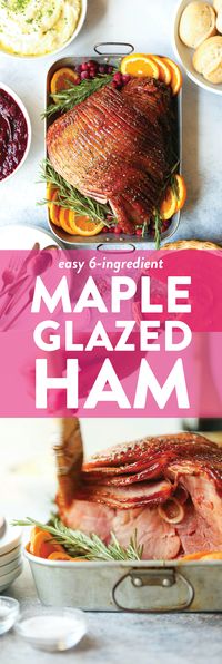 Maple Glazed Ham - The classic ham is made with the most incredible maple, brown sugar glaze. With just a few ingredients, this will be a hit with everyone!