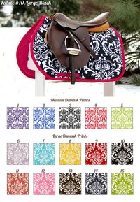 Hey, I found this really awesome Etsy listing at https://www.etsy.com/listing/117757508/made-to-order-damask-print-saddle-pad