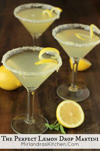 This lemon drop martini is my version of heaven. Simple to prepare and lemony perfection to drink. Try my lemon sugar recipe on the rim - it is excellent!  You can make these a few at a time or mix up as a big batch cocktail for a party.  Perfect for bridal showers, Easter brunch, or summer BBQs.