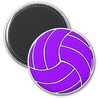 Custom Purple Volleyball Magnet #volleyball