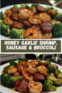 Savor the delicious combination of flavors in this Honey Garlic Shrimp, Sausage & Broccoli recipe! Juicy shrimp, savory sausage, and tender broccoli are tossed in a sweet and garlicky sauce for a quick and flavorful meal. Perfect for busy weeknights, this one-pan dish is simple to make, healthy, and packed with protein and veggies. Ready in under 30 minutes!