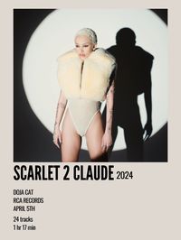 minimal aesthetic polaroid deluxe album poster for scarlet two claude by doja cat