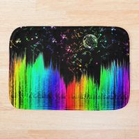 Get my art printed on awesome products. Support me at Redbubble #RBandME: https://www.redbubble.com/i/bath-mat/Planet-Rainbow-River-by-Roanemermaid/114100686.EVFTZ?asc=u