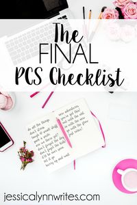 Making a PCS checklist can help so much with your final days before a move. There's a lot on your mind, so make a giant a to-do list to keep it all in order