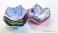 origami flower bowl