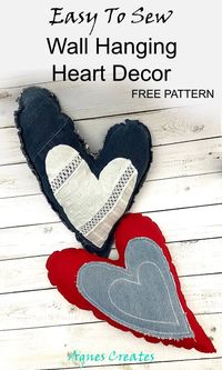 Fabric Heart Sewing Pattern - Agnes Creates