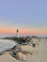 santa cruz, california, beach, sunset, summertime, aesthetic, lighthouse