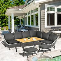 George Oliver Corinna Metal 6 - Person Seating Group with Cushions | Wayfair.co.uk