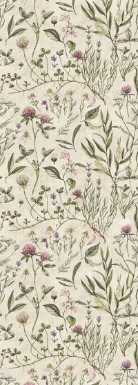 VINTAGE BOTANIC Illustration Wallpaper 100x280CM - D40Studio