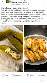 Air fried cheese pickles