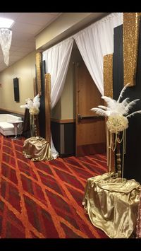 Wedding reception entrance for gatsby wedding