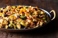 Butternut Squash, Brussels Sprout, and Bread Stuffing with Apples recipe on Food52