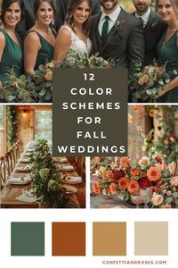 Discover stunning fall wedding colors for September, October, and November. Explore beautiful ideas, schemes, and palettes to create the perfect seasonal ambiance for your special day.