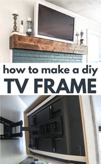 A simple DIY TV frame is a great way to help make your TV blend in with your decor. This TV frame is simple to build from inexpensive wood. It's lightweight, easy to install, and can even swivel with your TV.