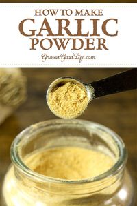 Make your own garlic powder by dehydrating and grinding garlic cloves. If you grow garlic or purchase in bulk and still have an abundance in storage come spring, it may be worth the effort to turn the excess into garlic powder before the cloves go bad.