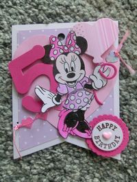 mini mouse Little Girl birthday card