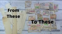 Easy Number Labels From Book Page Scraps - #msscrapbusters