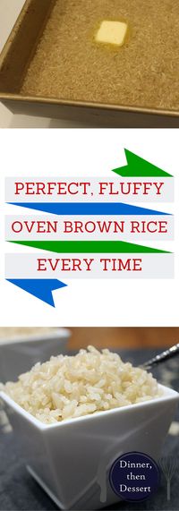 A perfect every time Baked Brown Rice that you set a timer on and forget about for an hour. Then you have delicious, fluffy brown rice.