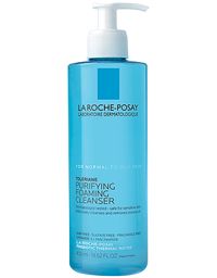 Product Details La Roche-Posay Toleriane Purifying Foaming Cleanser is a foaming face wash that gently removes excess oil, makeup, dirt, and impurities, while maintaining skin's natural barrier and pH. Ceramide-3 and Niacinamide soothes the skin and restores its natural barrier. Glycerin, a moisturizing agent, attracts water to the skin. La Roche-Posay Thermal Spring Water is packed full of antioxidants that works on the microbiome, a community of microbes (good bacteria) to restore healthy, mor