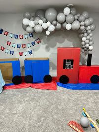 Birthday, train balloons, train birthday, chugga chugga two two birthday, trains, birthday ideas for boys, party ideas for boys