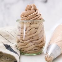 This Hot Chocolate Whipped Cream is the BEST whipped cream I've ever made. There are ONLY TWO simple ingredients in this Chocolate Whipped Cream.