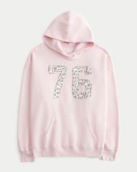 Women's Oversized Number Graphic Hoodie | Women's Tops | HollisterCo.com