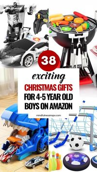 Discover fun gifts for 4-5 year old boys that spark imagination and joy, from robots to ride-on cars. Perfect picks to make him jump for joy! Whether you're looking for Christmas gifts for grandkids, little brother, nephew, your son or  friend's kid, you'll find a ton of exciting and fun Xmas gift ideas for boys age 4-5 for any budget.