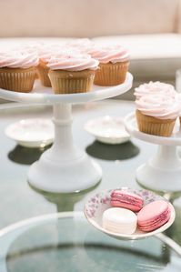 Rent vintage style cake stands and vintage china dishes to display your sweets + treats at your wedding, event or party from Orange Trunk Vintage Rentals in Calgary, Alberta.