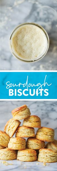 Sourdough Biscuits - Use up your “discarded” starter in these EPIC biscuits! With that sourdough tang, these biscuits are so flaky, so buttery + so so good.