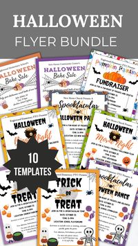 Halloween Fundraiser Flyer Template Bundle Bake Sale Printable - Etsy