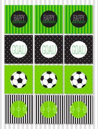 Soccer PRINTABLE Party Cupcake Toppers INSTANT by lovetheday