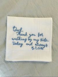 Father of the Bride Gift for Dad Personalized Hanky