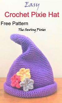 Crochet Pixie Hat Free Pattern - The Sewing Pixies