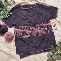 Knit a Fossil Frenzy Tee For Your Favorite Dinosaur Lover – Comes In Adult & Tween Sizes! - KnitHacker