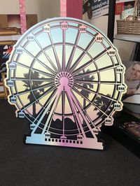 Festival Ferris Wheel Pastel Party Decoration Includes Easel Quick Ship by CloverMillGraphicsCA on Etsy