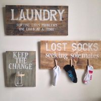 Laundry Room Decor by shoponelove on Etsy, $150.00 - |I COULD |TOTALLY MAKE THESE MYSELF :) I just might!